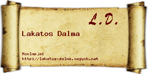 Lakatos Dalma névjegykártya